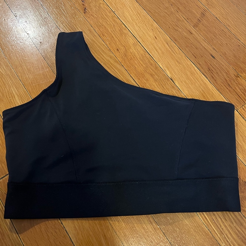 H&M Black one Shoulder Sports Bra L activewear